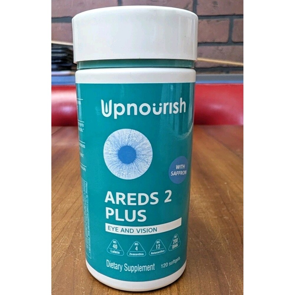 UpNourish AREDS 2 Plus Eye Vision Vitamin Supplement Zinc Free Formula + Lutein